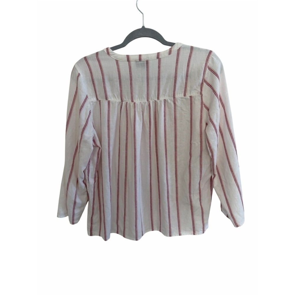 Splendid Linen Blend V-Neck Blouse - Picture 3 of 3
